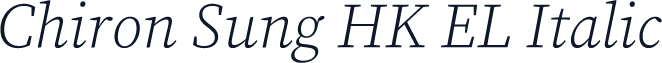 Chiron Sung HK EL Italic