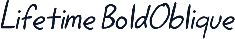 Lifetime BoldOblique