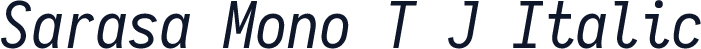 Sarasa Mono T J Italic