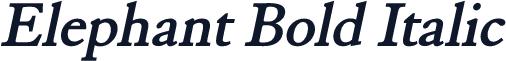 Elephant Bold Italic