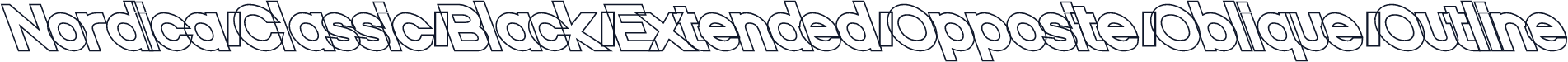 Nordica Classic Black Extended Opposite Oblique Outline