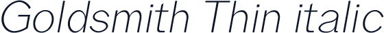 Goldsmith Thin italic
