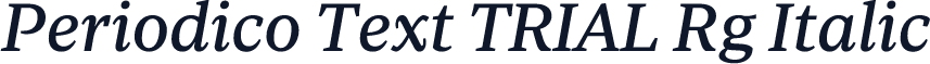 Periodico Text TRIAL Rg Italic