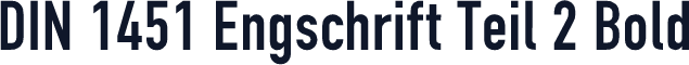 DIN 1451 Engschrift Teil 2 Bold