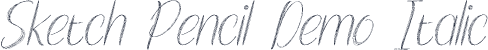 Sketch Pencil Demo Italic