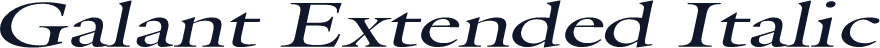 Galant Extended Italic