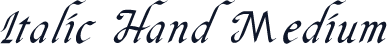Italic Hand Medium