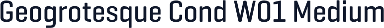 Geogrotesque Cond W01 Medium