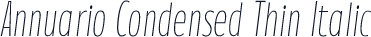 Annuario Condensed Thin Italic