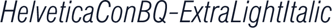 HelveticaConBQ-ExtraLightItalic