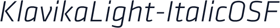 KlavikaLight-ItalicOSF