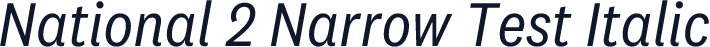 National 2 Narrow Test Italic