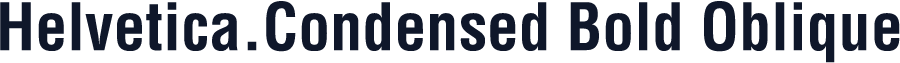 Helvetica.Condensed Bold Oblique