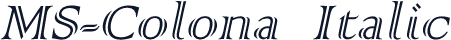 MS-Colona Italic