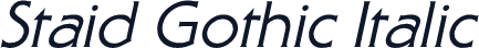 Staid Gothic Italic