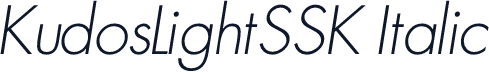 KudosLightSSK Italic