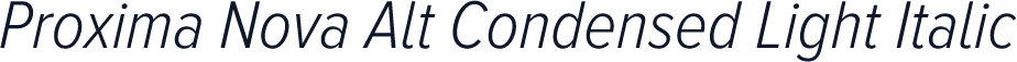 Proxima Nova Alt Condensed Light Italic