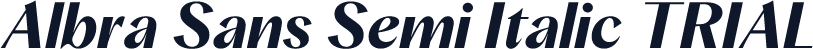 Albra Sans Semi Italic TRIAL