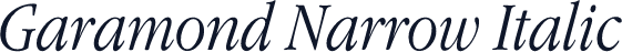 Garamond Narrow Italic