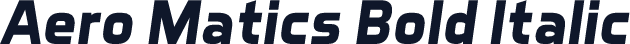 Aero Matics Bold Italic