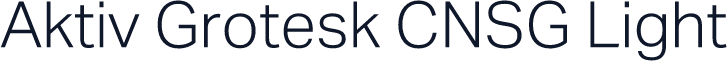 Aktiv Grotesk CNSG Light