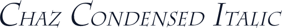 Chaz Condensed Italic