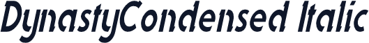 DynastyCondensed Italic