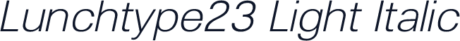 Lunchtype23 Light Italic