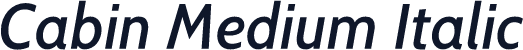 Cabin Medium Italic