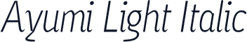 Ayumi Light Italic