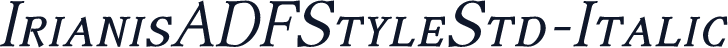 IrianisADFStyleStd-Italic