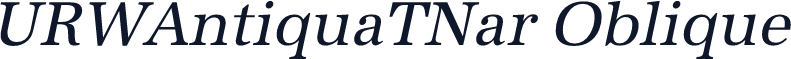 URWAntiquaTNar Oblique