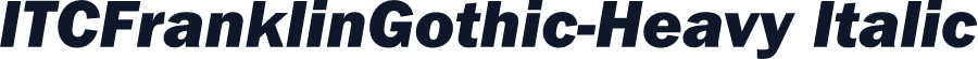 ITCFranklinGothic-Heavy Italic