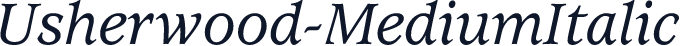 Usherwood-MediumItalic