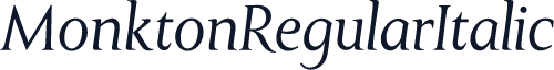MonktonRegularItalic
