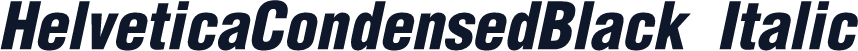 HelveticaCondensedBlack  Italic