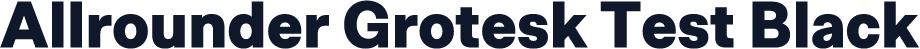 Allrounder Grotesk Test Black