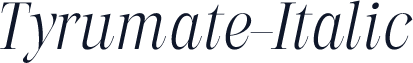 Tyrumate-Italic