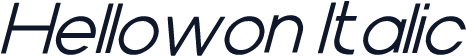 Hellowon Italic