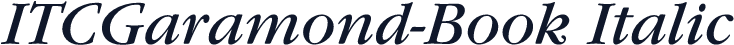 ITCGaramond-Book Italic