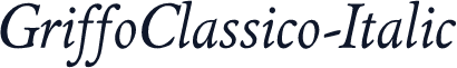 GriffoClassico-Italic