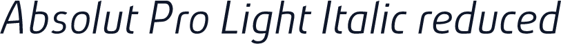 Absolut Pro Light Italic reduced