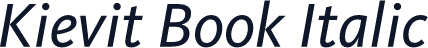 Kievit Book Italic