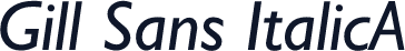 Gill Sans ItalicA