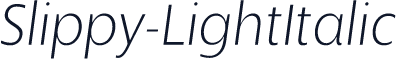 Slippy-LightItalic