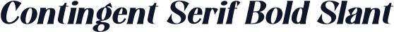 Contingent Serif Bold Slant