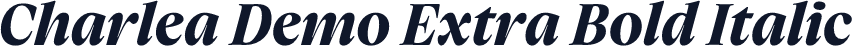 Charlea Demo Extra Bold Italic