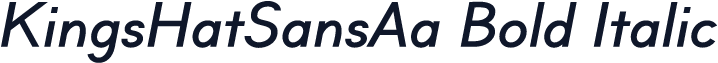 KingsHatSansAa Bold Italic