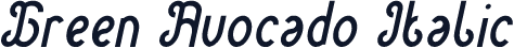 Green Avocado Italic
