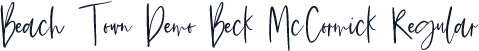 Beach Town Demo Beck McCormick Regular